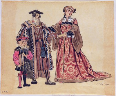 Rosalind and the Old Duke, costume design for As You Like It, produced by R. Courtneidge at the Princes Theatre, Manchester by C. Wilhelm